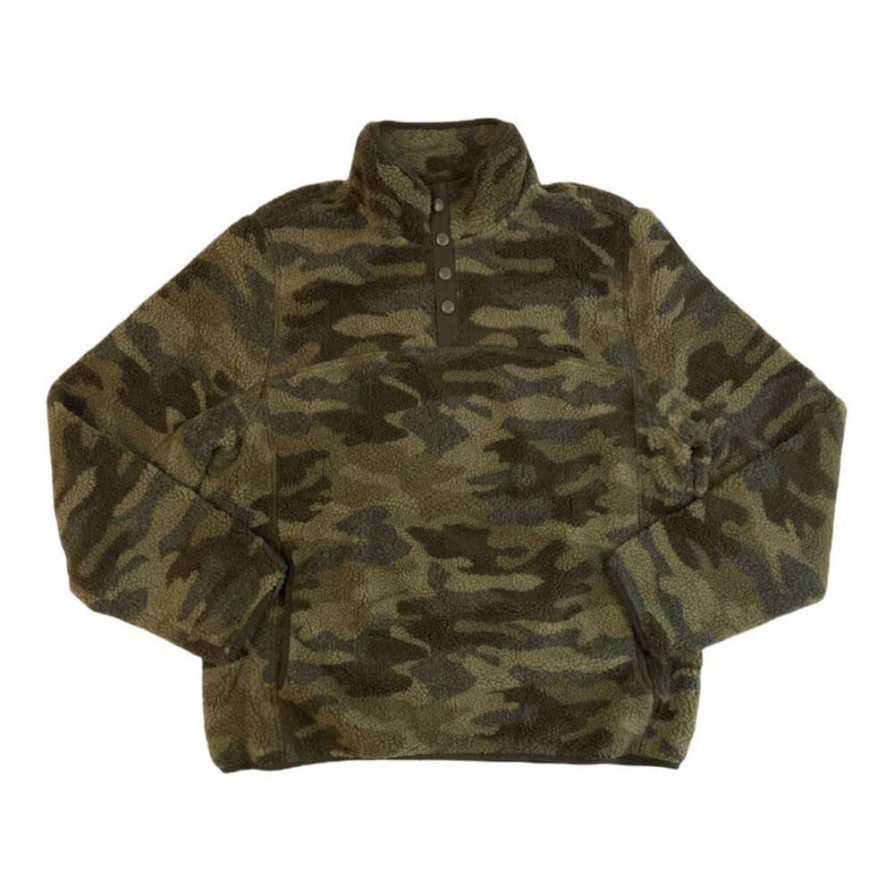 Member's Mark Men's Alpine Sherpa Quarter Snap Pullover - Camo